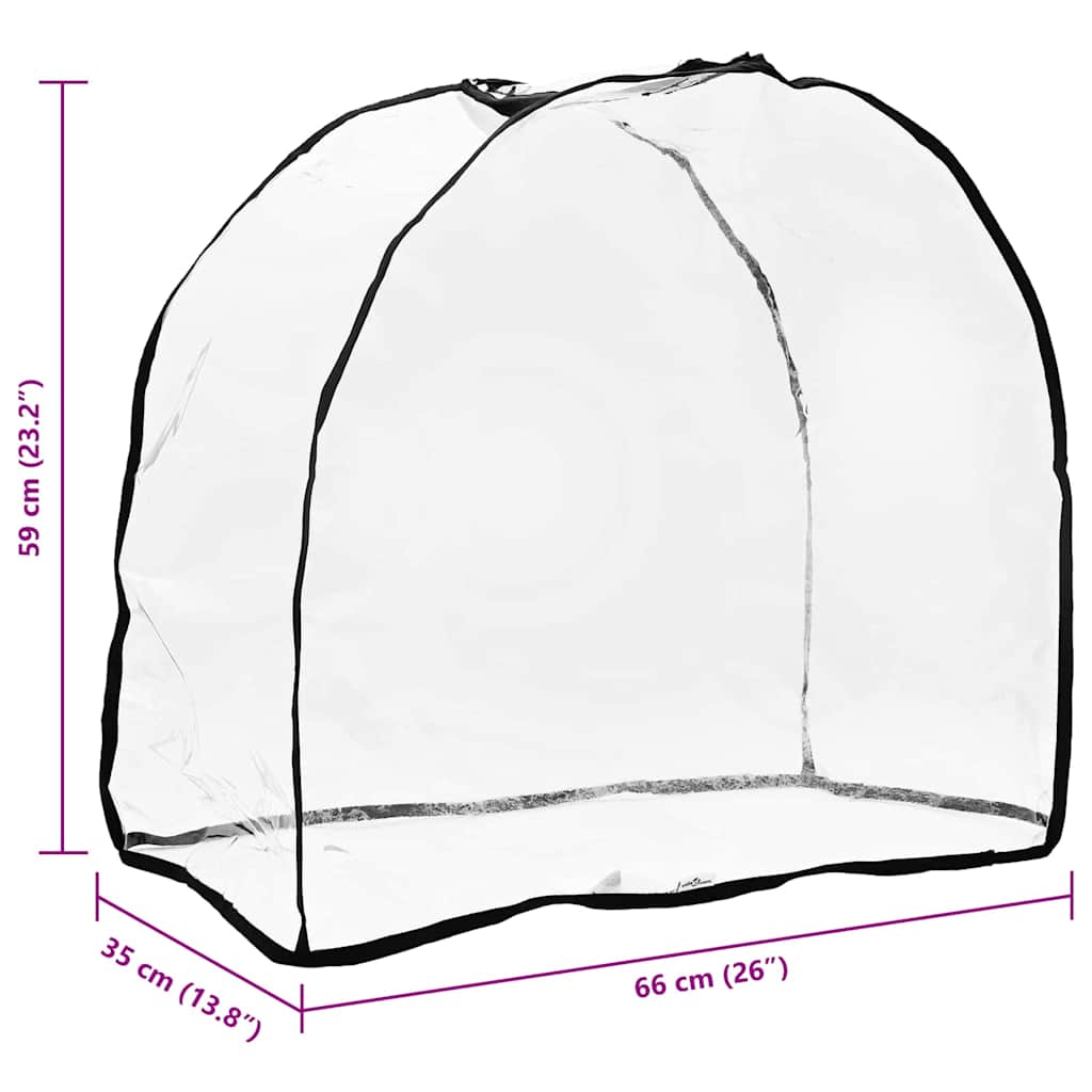 vidaXL Copertura per carrozzina per animali Altro Trasparente