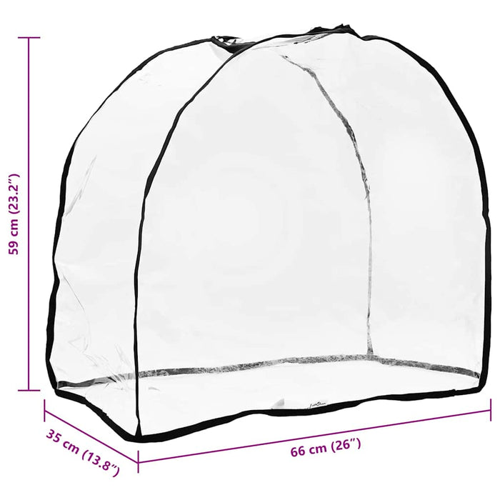 vidaXL Copertura per carrozzina per animali Altro Trasparente