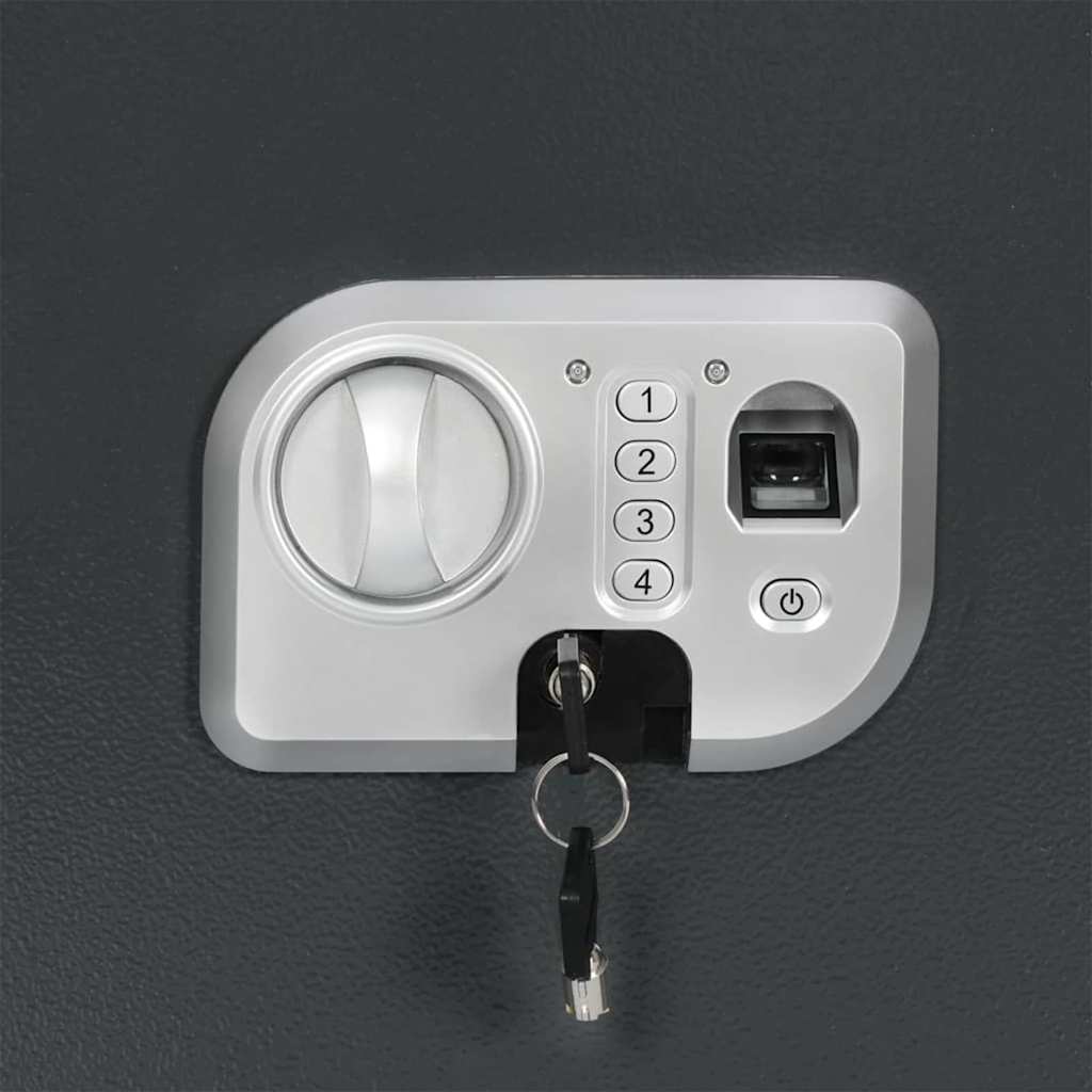 Cassaforte Elettronica Digitale con Blocco per Impronte 31x35x50 cm Acciaio 42011312