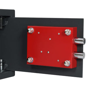 Cassa Sicura con Serratura a Chiave Grigio Scuro 20 x 31 x 20 cm Acciaio 42011314