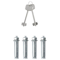 Cassa Sicura con Serratura a Chiave Grigio Scuro 20 x 31 x 20 cm Acciaio 42011314