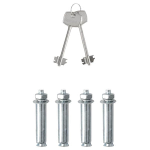 Cassa Sicura con Serratura a Chiave Grigio Scuro 20 x 31 x 20 cm Acciaio 42011314