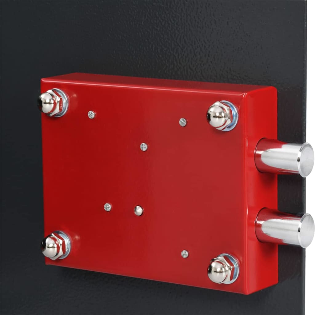 Cassaforte con Lucchetto Grigio Scuro 25x35x25 cm Acciaio 42011315