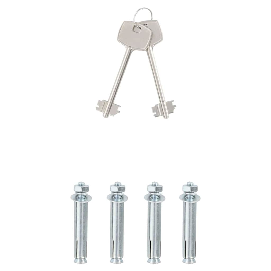 Cassaforte con Lucchetto Grigio Scuro 25x35x25 cm Acciaio 42011315