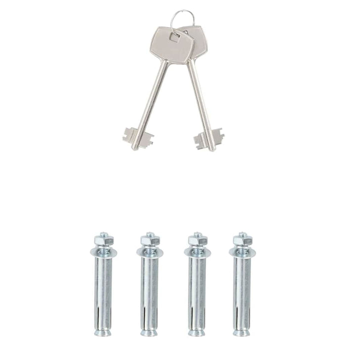 Cassaforte con Lucchetto Grigio Scuro 25x35x25 cm Acciaio 42011315