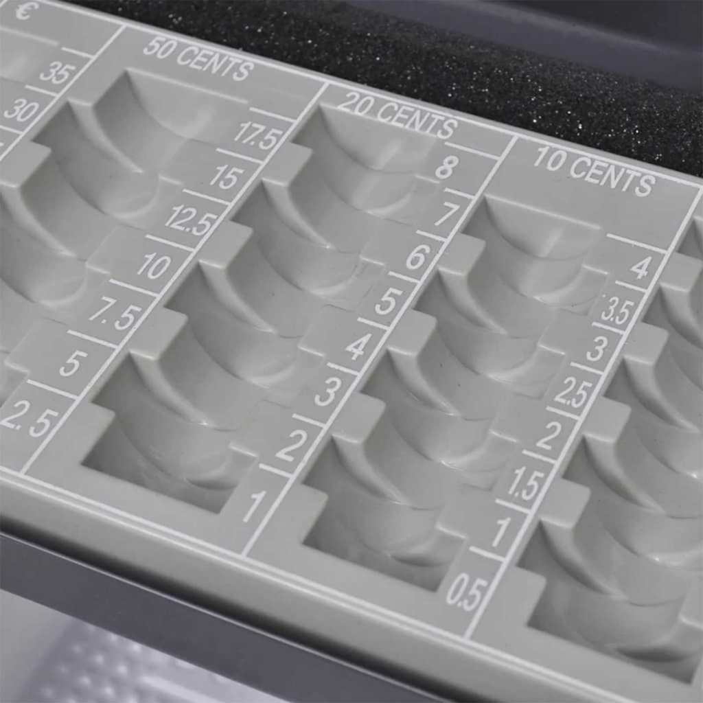 Scatola per Contanti con blocco Nero 30 x 24 x 9 cm Acciaio 42011322