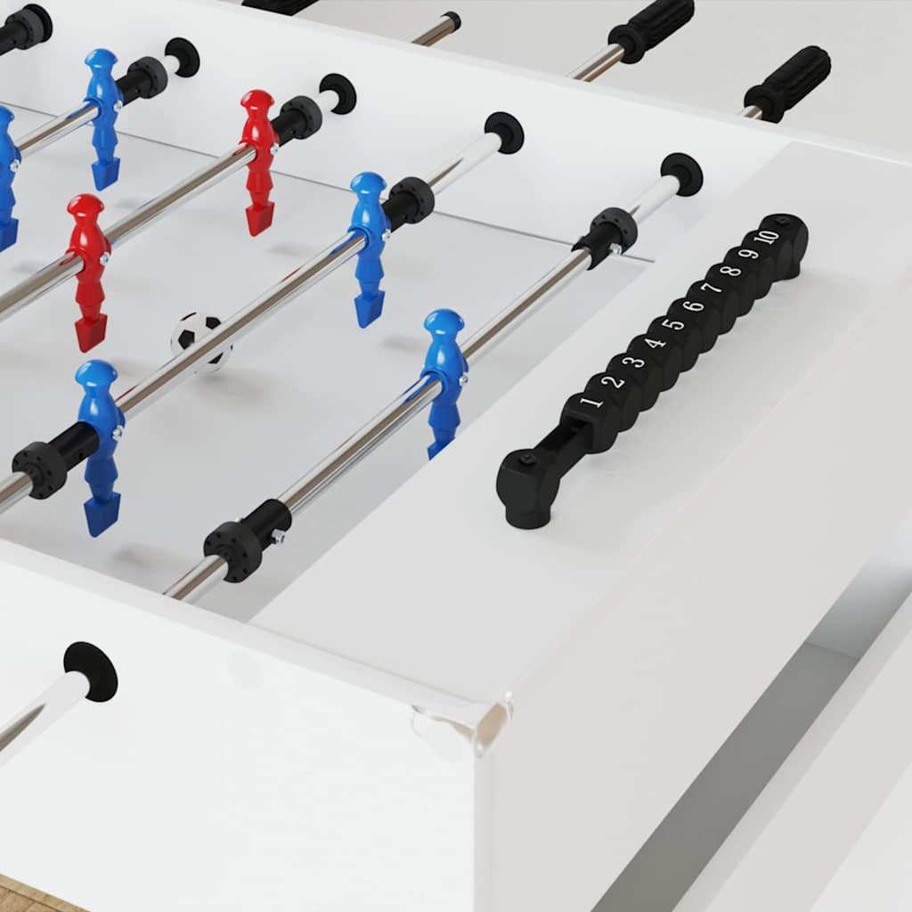 Tavolo da Foosball Bianco 125 x 60,5 x 80 cm Legno multistrato 858884