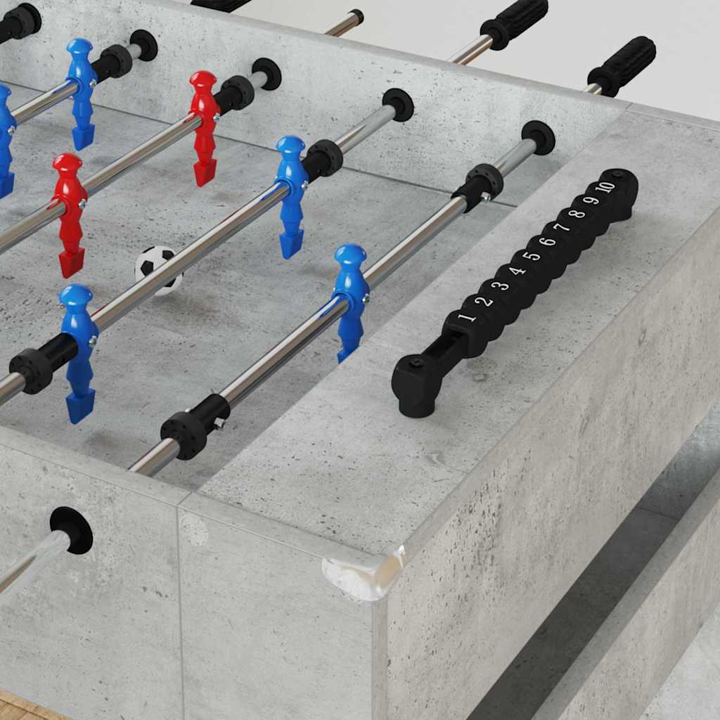 Tavolo da Foosball Grigio cemento 125 x 60,5 x 80 cm 858887