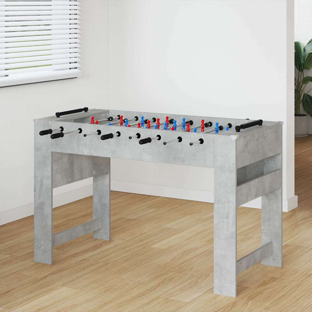 Tavolo da Foosball Grigio cemento 125 x 60,5 x 80 cm 858887