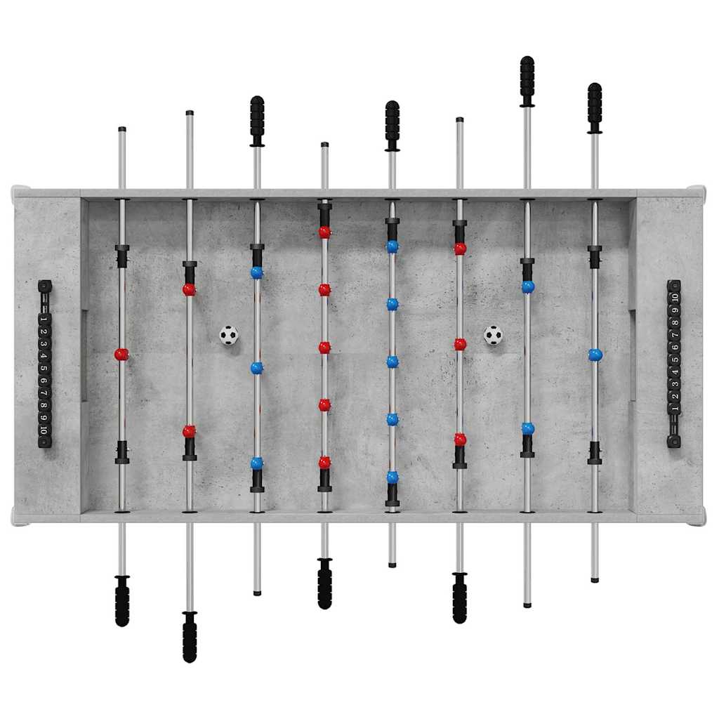 Tavolo da Foosball Grigio cemento 125 x 60,5 x 80 cm 858887
