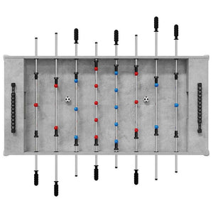 Tavolo da Foosball Grigio cemento 125 x 60,5 x 80 cm 858887