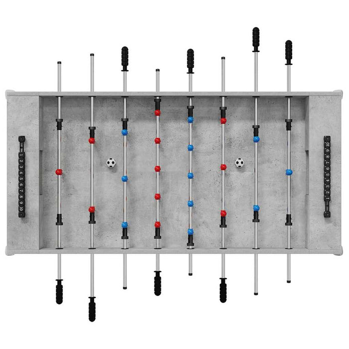 Tavolo da Foosball Grigio cemento 125 x 60,5 x 80 cm 858887