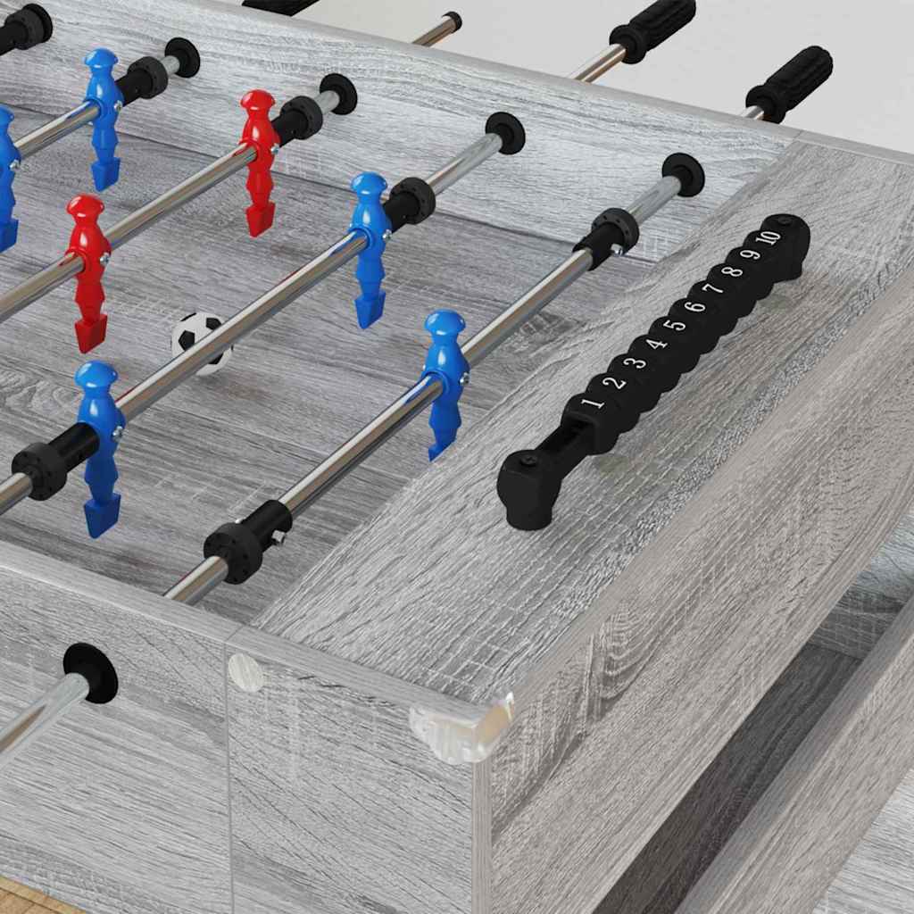 Tavolo da Foosball Grigio Sonoma 125 x 60,5 x 80 cm 858889