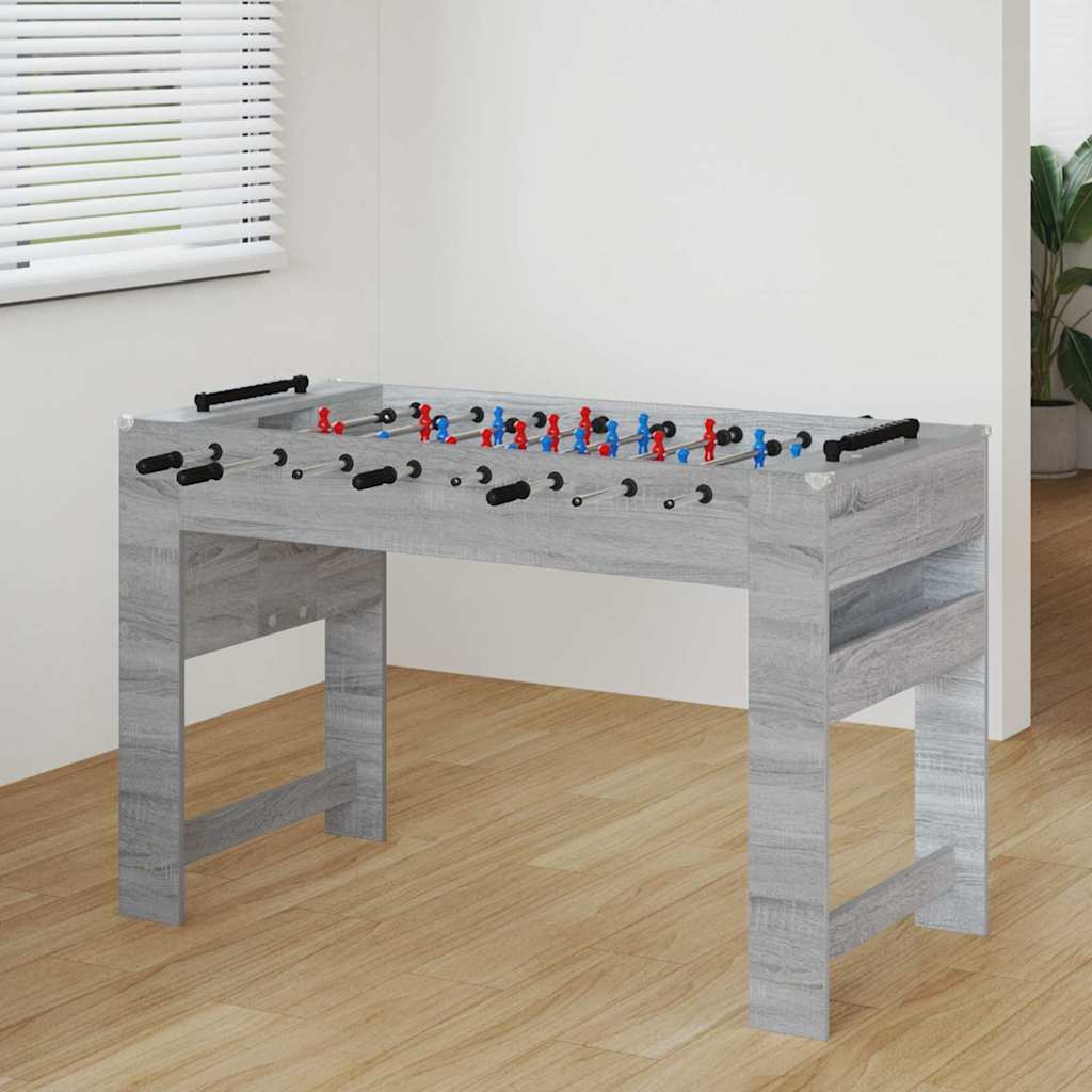 Tavolo da Foosball Grigio Sonoma 125 x 60,5 x 80 cm 858889