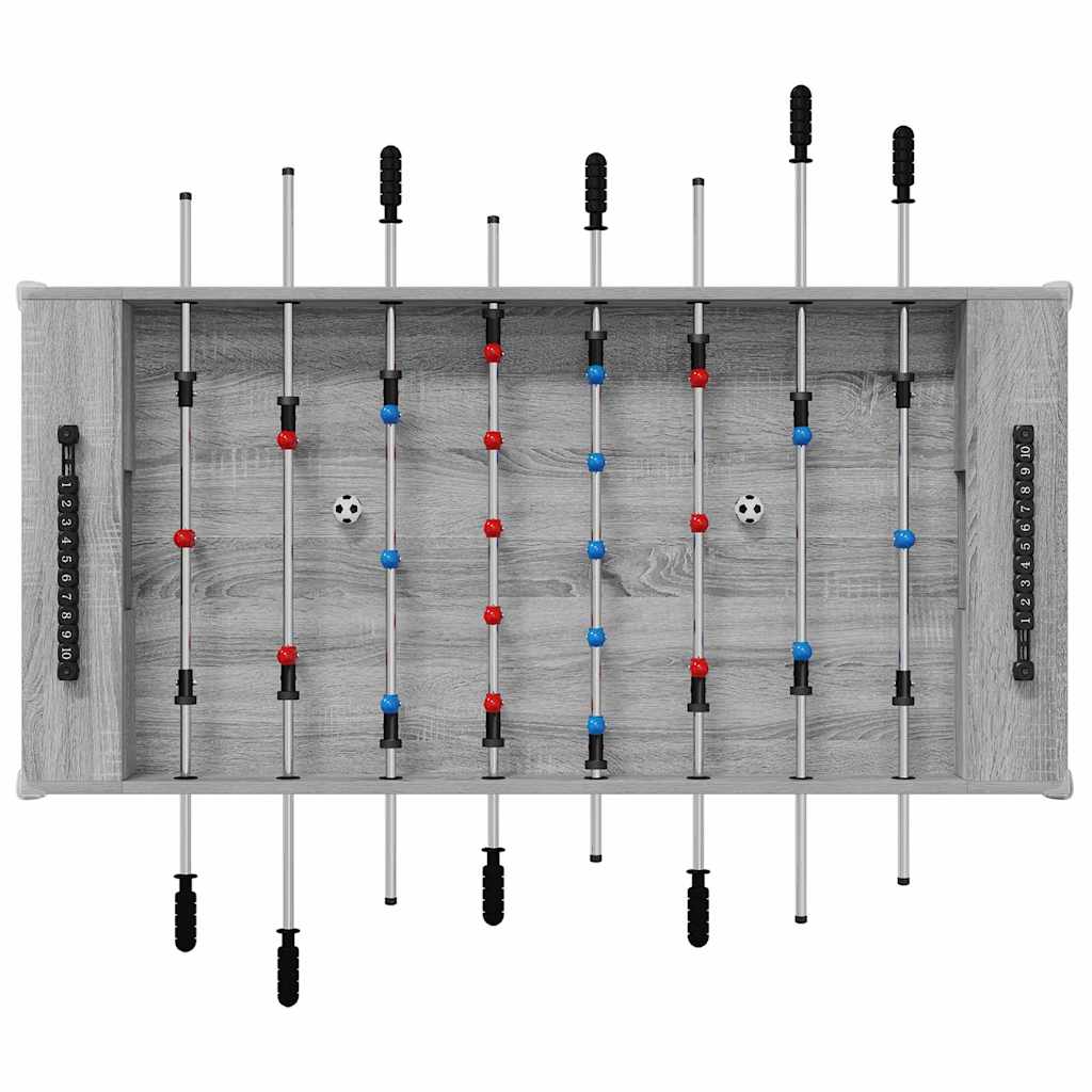 Tavolo da Foosball Grigio Sonoma 125 x 60,5 x 80 cm 858889
