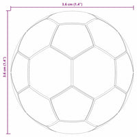 Calcio da Tavolo 12 pcs Bianco e Nero 3.6 x 3.6 cm 858893