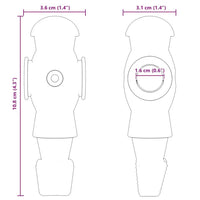 Calciatori da tavolo per 3.6 x 3.1 x 10.8 cm asta 24 pcs 858895