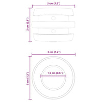 Tavolo da Calcio Paracolpi 3 x 3 x 2 cm Asta 16 pcs Nero 858896