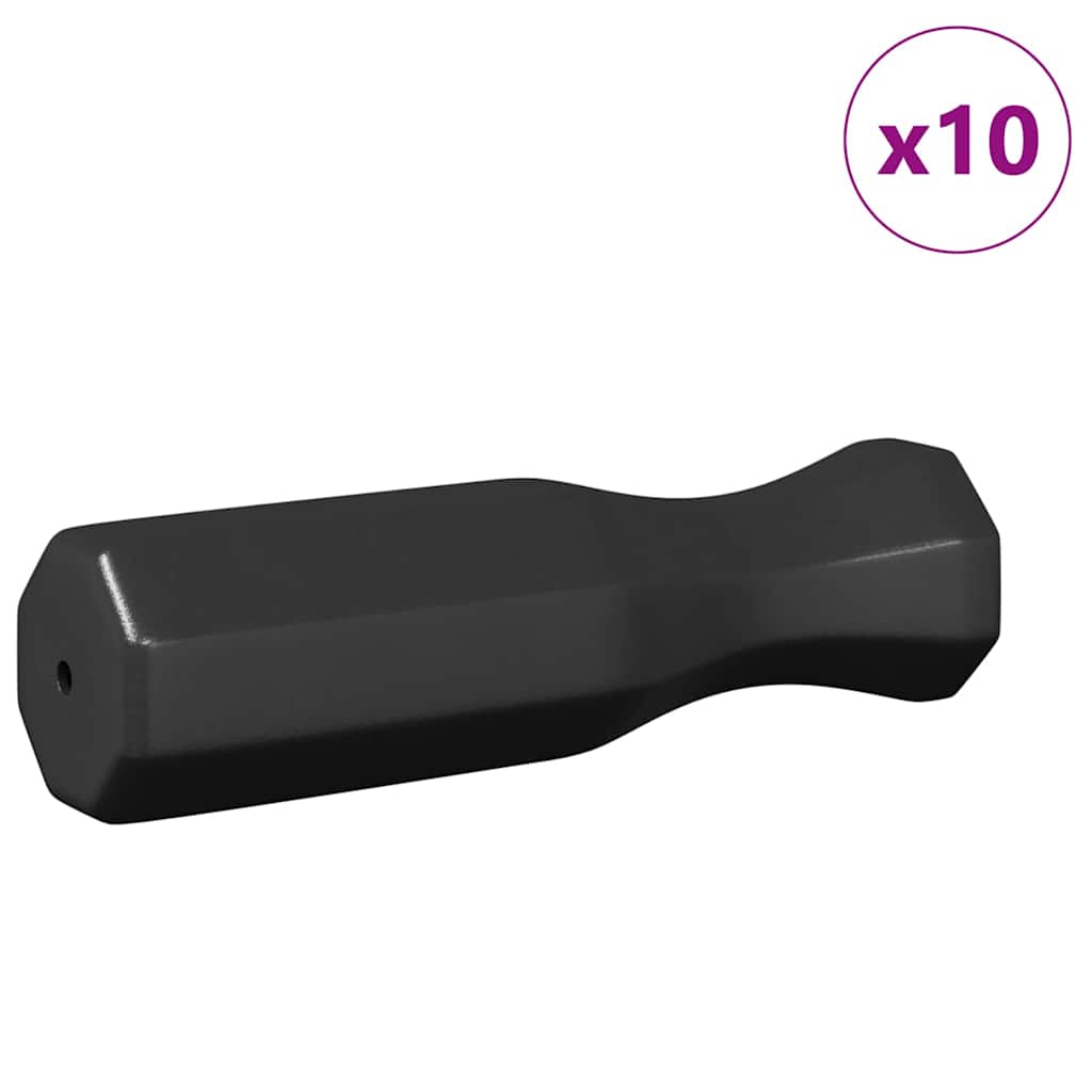 Maniglie per il tavolo da football 10 pcs Nero 858898