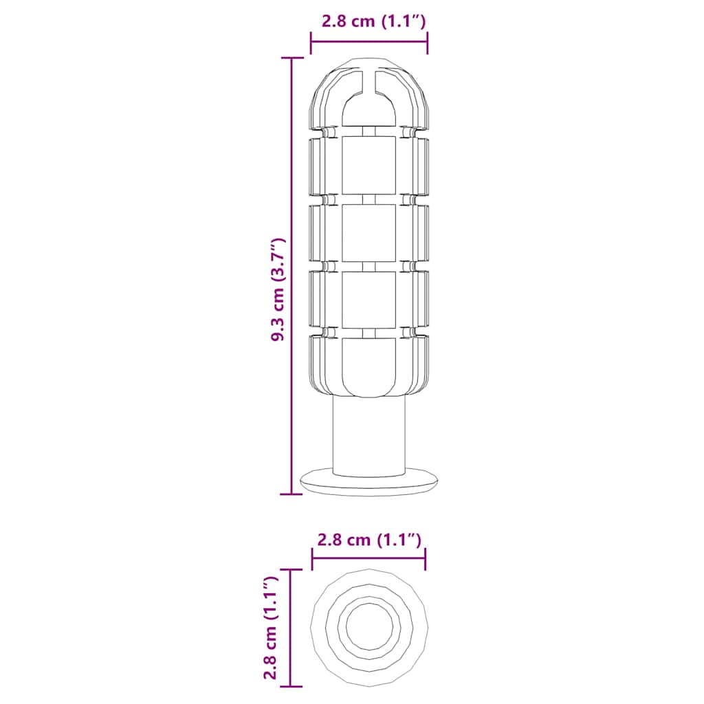 Maniglie per il tavolo da football 10 pcs Nero 858899