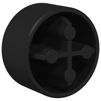 Tappi Finali per Tavolo da Calcio 10 pcs Nero 1,5 x 1,5 x 1 cm 858901