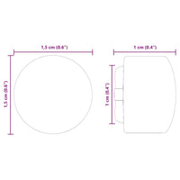 Tappi Finali per Tavolo da Calcio 10 pcs Nero 1,5 x 1,5 x 1 cm 858901