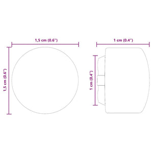 Tappi Finali per Tavolo da Calcio 10 pcs Nero 1,5 x 1,5 x 1 cm 858901