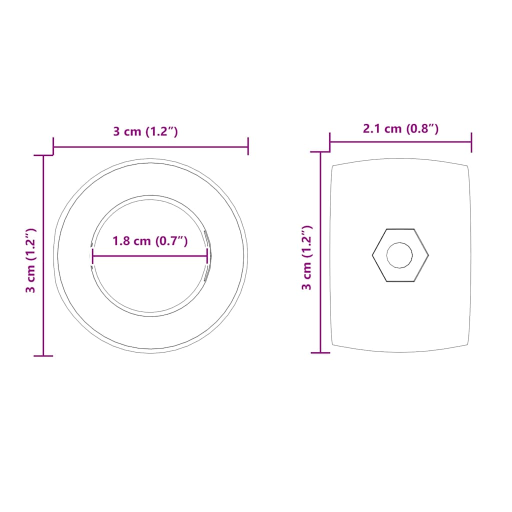 Cuscinetti per Tavolo da Calcio 10 pcs Nero 3 x 3 x 1,4 cm 858903