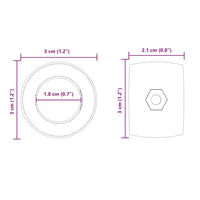 Cuscinetti per Tavolo da Calcio 10 pcs Nero 3 x 3 x 1,4 cm 858903