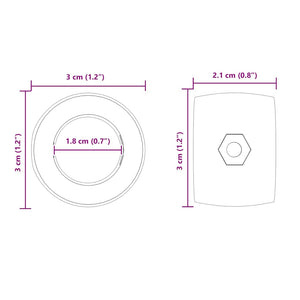 Cuscinetti per Tavolo da Calcio 10 pcs Nero 3 x 3 x 1,4 cm 858903