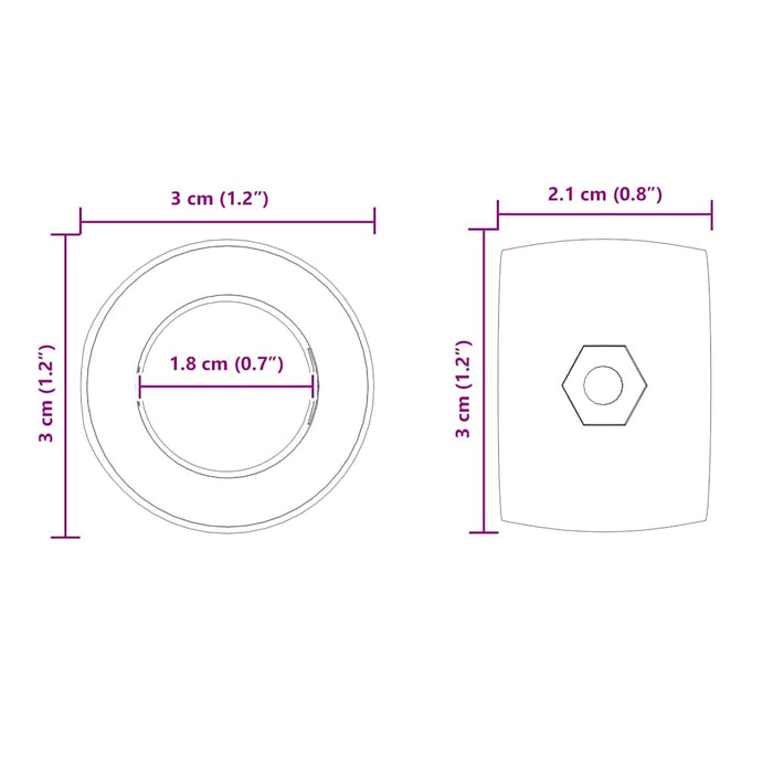 Cuscinetti per Tavolo da Calcio 10 pcs Nero 3 x 3 x 1,4 cm 858903