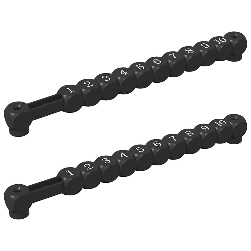 Conti del tavolo da calcio 2 pcs Nero 30 x 2,2 x 2,9 cm 858906