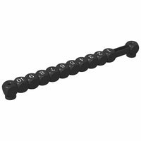 Conti del tavolo da calcio 2 pcs Nero 30 x 2,2 x 2,9 cm 858906