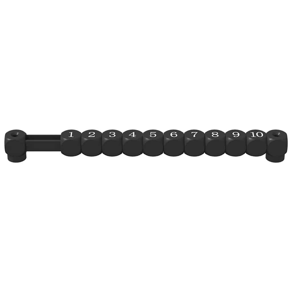 Conti del tavolo da calcio 2 pcs Nero 30 x 2,2 x 2,9 cm 858906