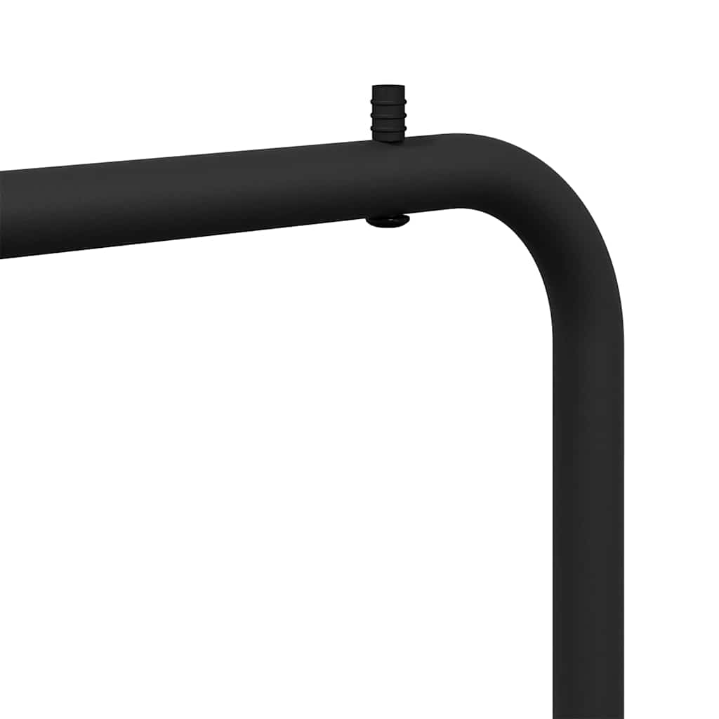 vidaXL Stendibiancheria con lo scaffale Nero 100 x 56 x 154 cm Acciaio