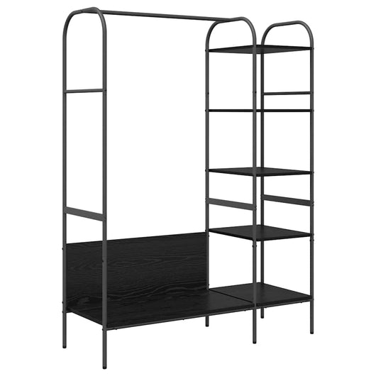 vidaXL Stendibiancheria Nero 120 x 44 x 160 cm Legno multistrato