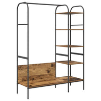 Stendibiancheria  con Mensole Legno Riciclato 120x44x160 cm Legno Ingegnerizzato 868449