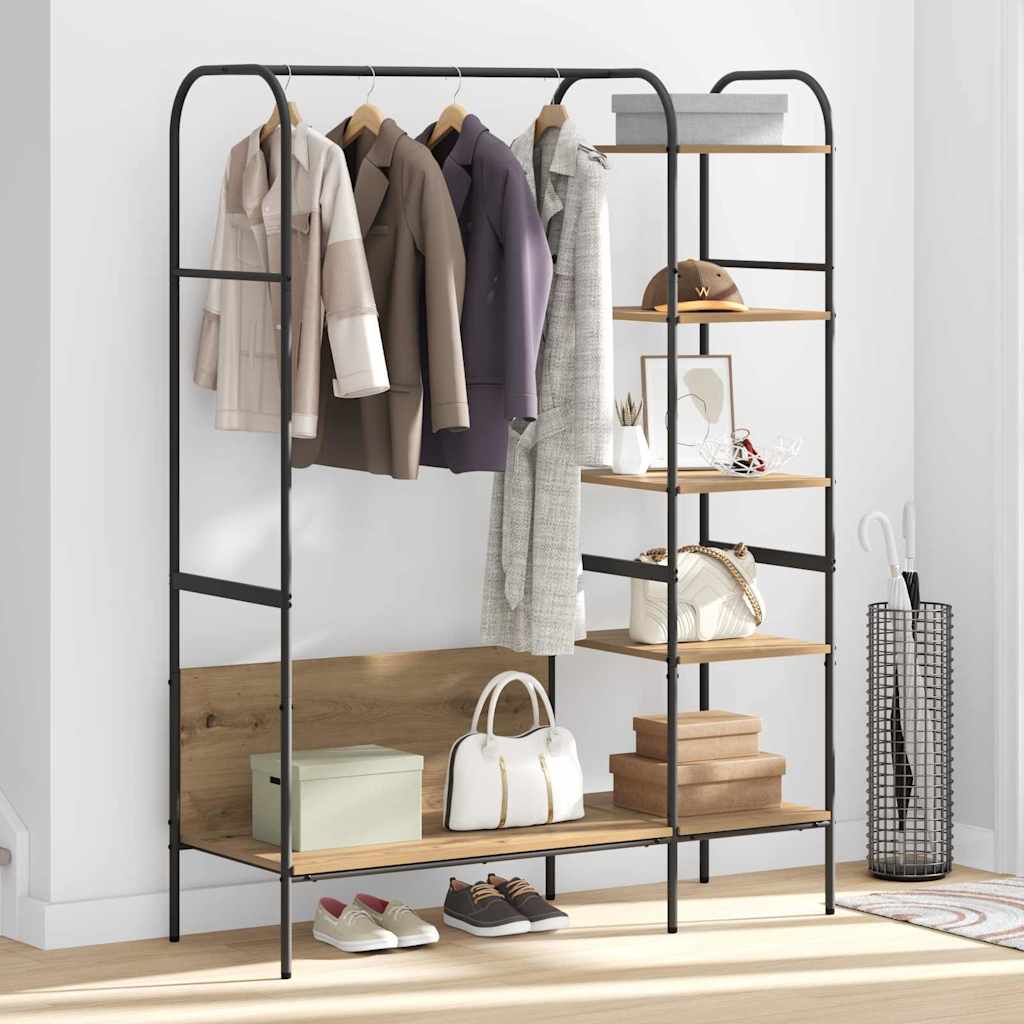 vidaXL Stendibiancheria Beige 120 x 44 x 160 cm Legno multistrato