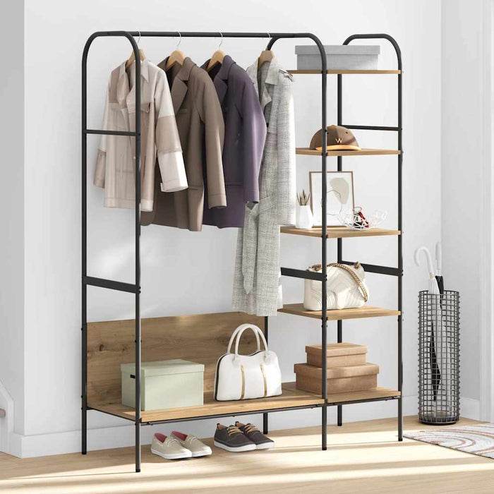 vidaXL Stendibiancheria Beige 120 x 44 x 160 cm Legno multistrato