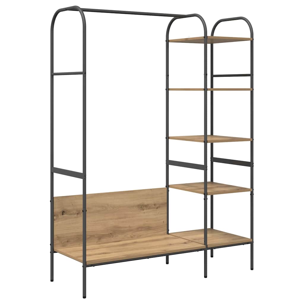 vidaXL Stendibiancheria Beige 120 x 44 x 160 cm Legno multistrato