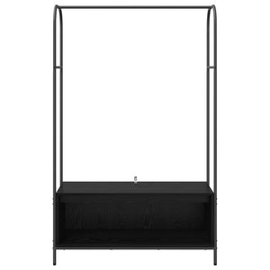 Attaccapanni  con mensole Rovere Nero 100x44x160 cm 868451