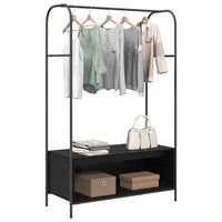 Attaccapanni  con mensole Rovere Nero 100x44x160 cm 868451