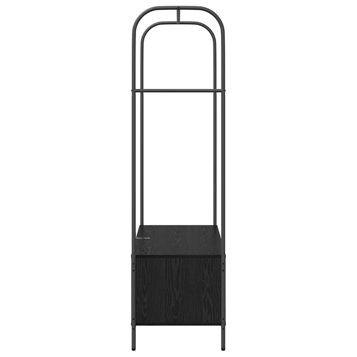 Attaccapanni  con mensole Rovere Nero 100x44x160 cm 868451