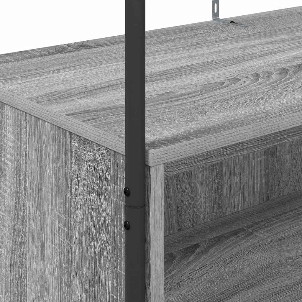 Appendiabiti con ripiani Grigio Sonoma 100x44x160 cm 868454