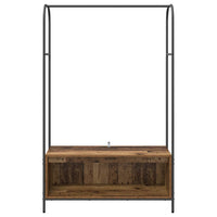 Appendiabiti con ripiani Legno vecchio 100x44x160 cm 868455