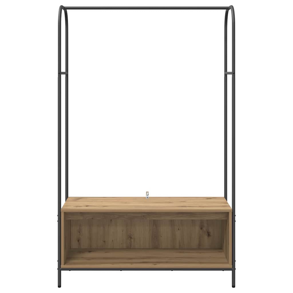 Appendiabiti  con Mensole in Rovere 100x44x160 cm 868456