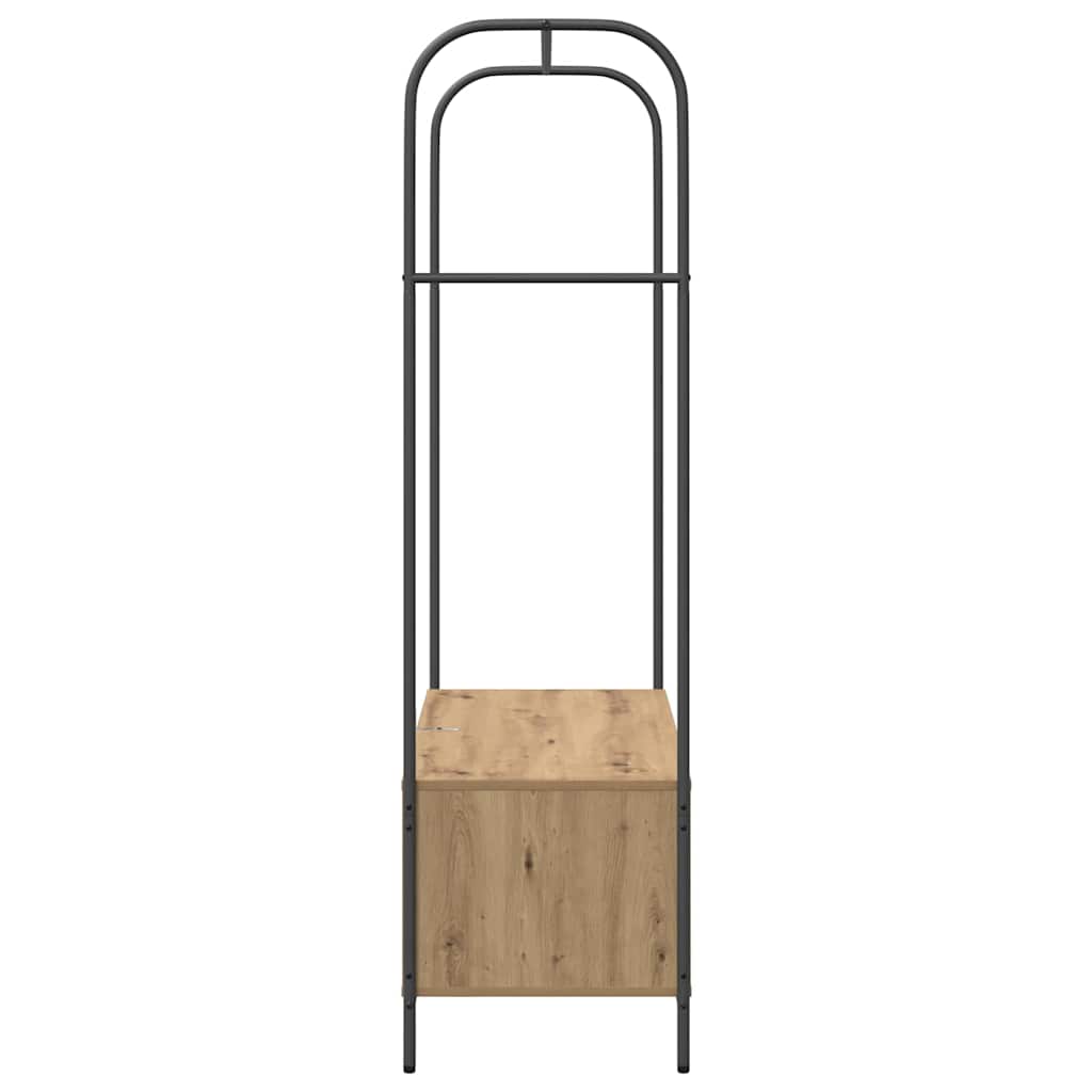 Appendiabiti  con Mensole in Rovere 100x44x160 cm 868456