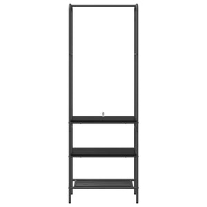 vidaXL Ripiano per vestiti con mensole Rovere nero 60 x 30 x 171 cm
