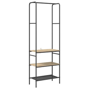 Ripiano per vestiti con mensole rovere sonoma 60 x 30 x 171 cm 868458