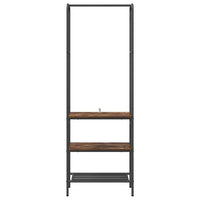 Ripiano per vestiti con mensole Rovere fumo 60 x 30 x 171 cm 868459